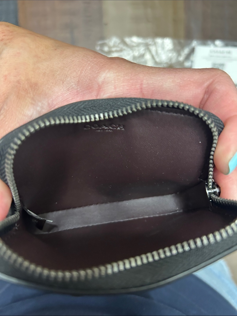 Coach zip cardholder with multi color rivets. New with tags - Picture 3 of 4